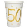 Pappersmuggar 50 Guld/Vit