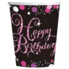 Pappersmuggar Happy Birthday Rosa Sparkling