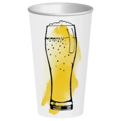 Pappersmuggar med Ölglas