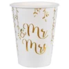 Pappersmuggar Mr & Mrs Vit/Guld