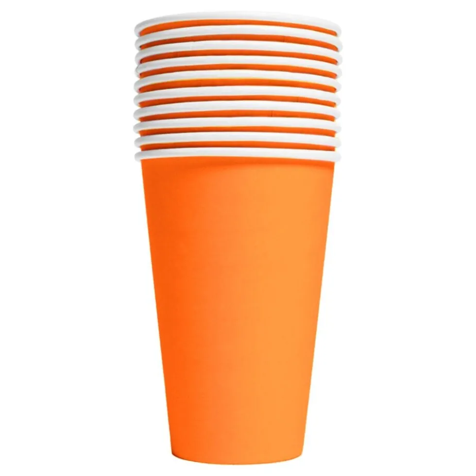 Pappersmuggar Orange Stora