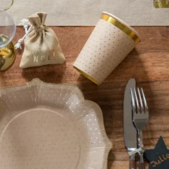 Pappersmuggar Prickiga Brun/Guld