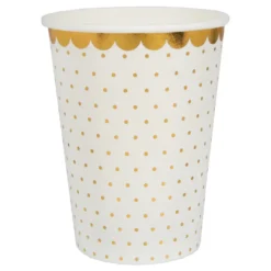 Pappersmuggar Prickiga Guld/Vit