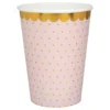 Pappersmuggar Prickiga Rosa/Guld
