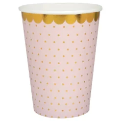 Pappersmuggar Prickiga Rosa/Guld