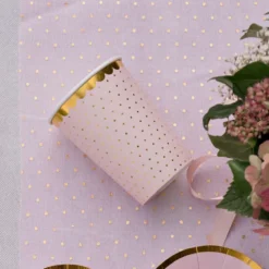 Pappersmuggar Prickiga Rosa/Guld