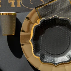 Pappersmuggar Prickiga Svart/Guld