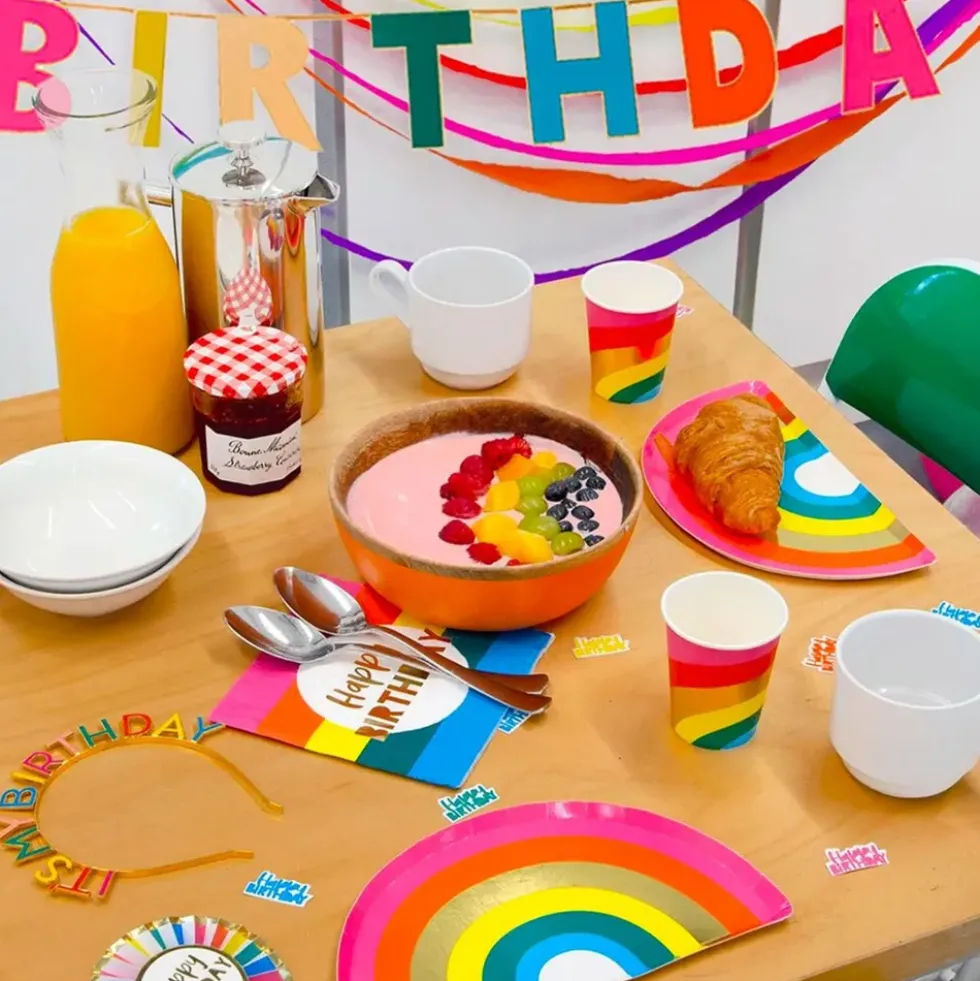 Pappersmuggar Rainbow Happy Birthday