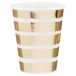 Pappersmuggar Randiga Guld Metallic