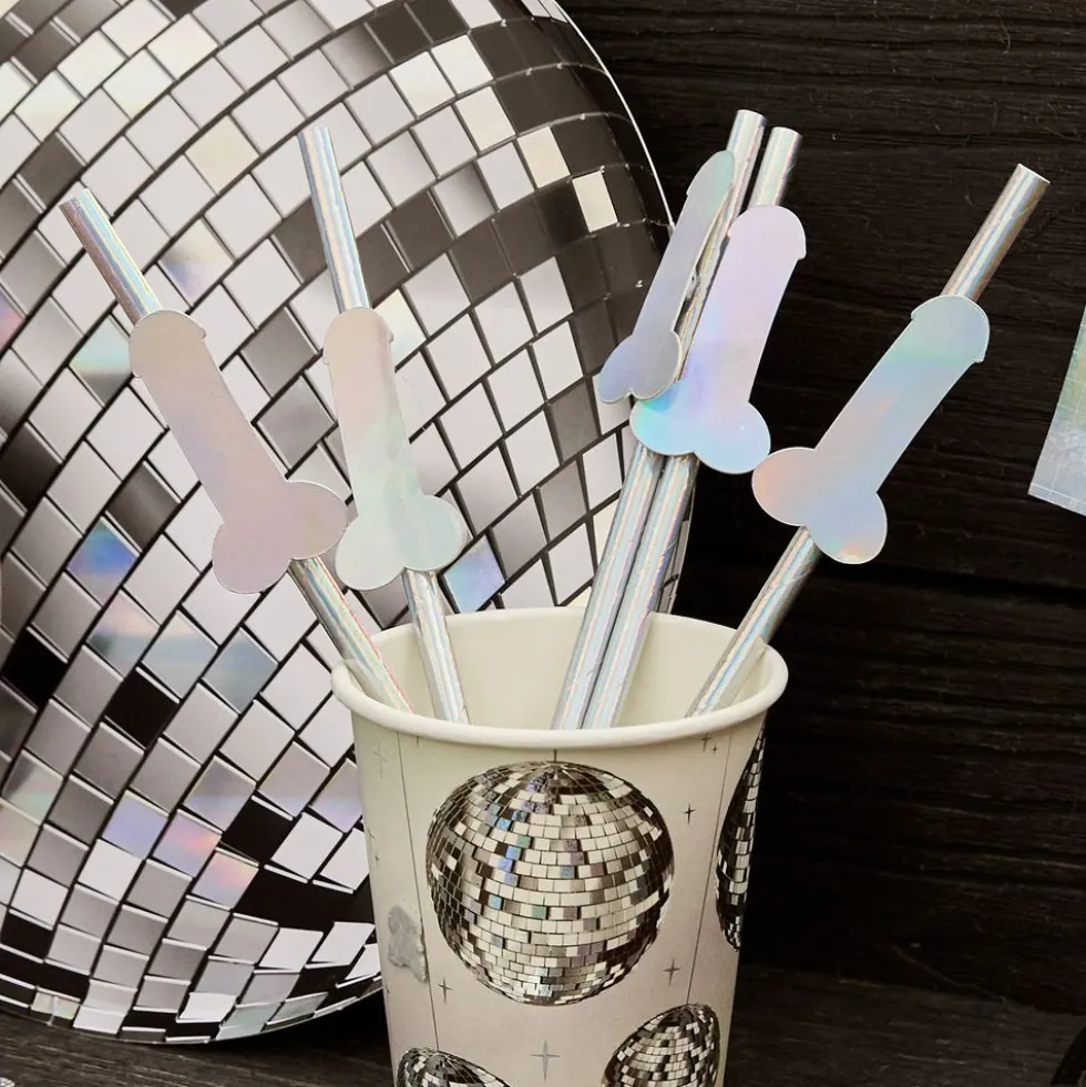 Papperssugrör Disco Penis