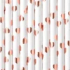 Papperssugrör Hjärtan Roséguld Metallic