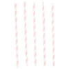 Papperssugrör Ljusrosa Randiga