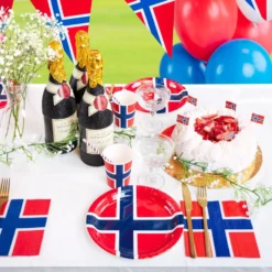 Papperssugrör Norska Flaggan