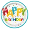 Papperstallrikar Ballonger Happy Birthday