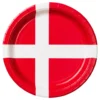 Papperstallrikar Danska Flaggan