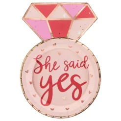 Papperstallrikar Diamantring She Said Yes