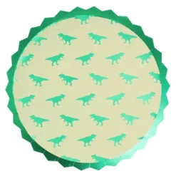 Papperstallrikar Dinosaurie Metallic