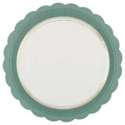 Papperstallrikar Dusty Green
