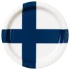 Papperstallrikar Finska Flaggan