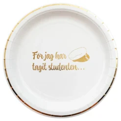 Papperstallrikar För Jag Har Tagit Studenten