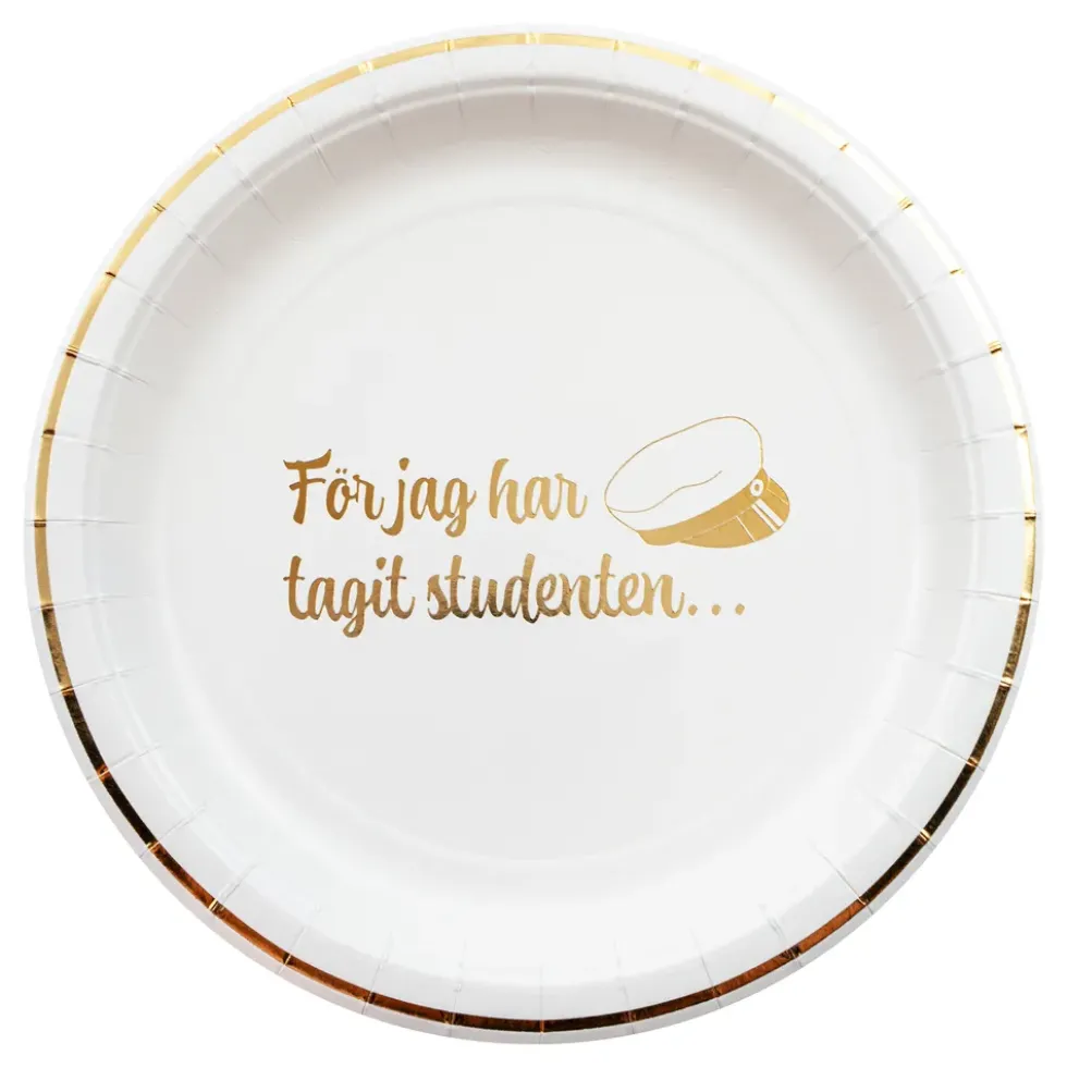 Papperstallrikar För Jag Har Tagit Studenten