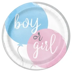 Papperstallrikar Gender Reveal He & She