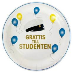 Papperstallrikar Grattis till Studenten
