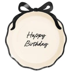 Papperstallrikar Happy Birthday Rosett