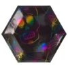 Papperstallrikar Hexagon Halloween Neon
