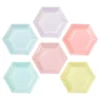 Papperstallrikar Hexagon We Love Pastel