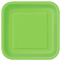 Papperstallrikar Kvadrat Limegröna