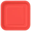 Papperstallrikar Kvadrat Röda