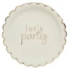 Papperstallrikar Let's Party Cremevit Rosett