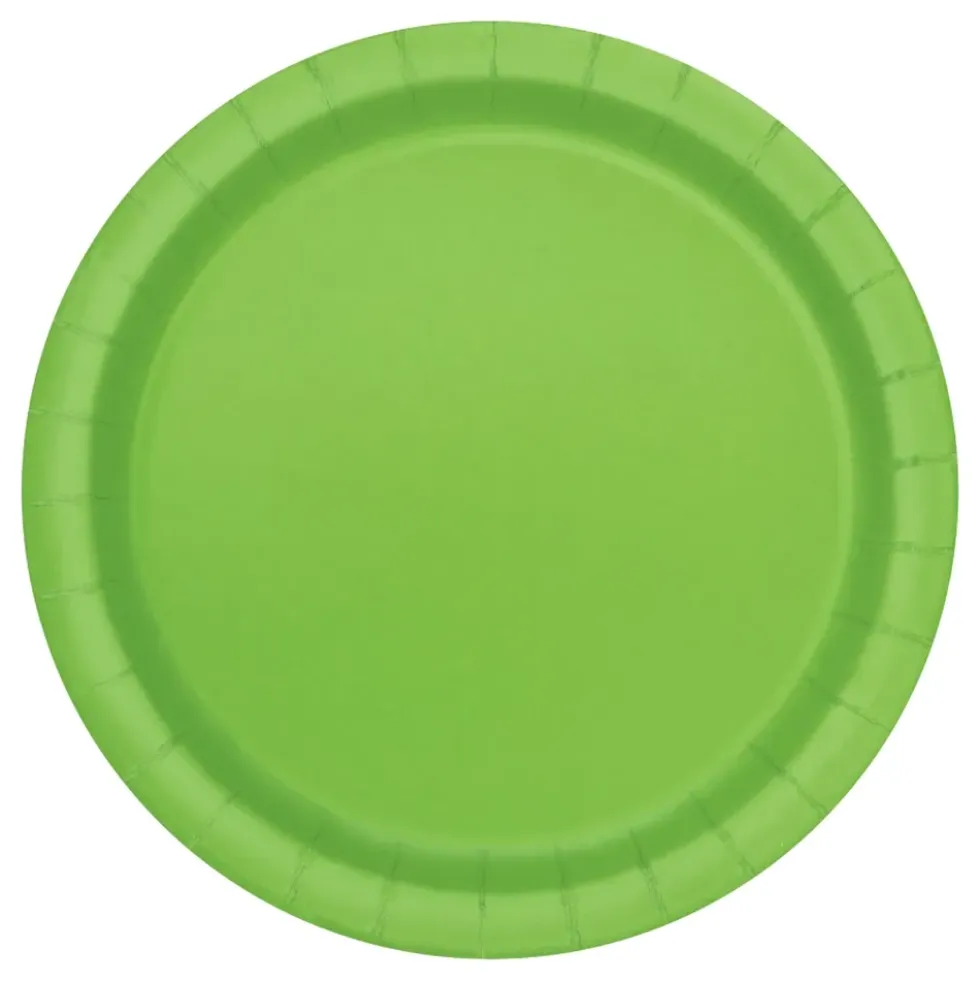 Papperstallrikar Limegrön