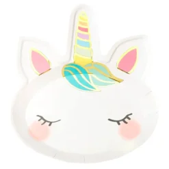 Papperstallrikar Love Unicorns Enhörningshuvud