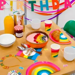 Papperstallrikar Rainbow Brights