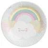 Papperstallrikar Rainbow & Cloud