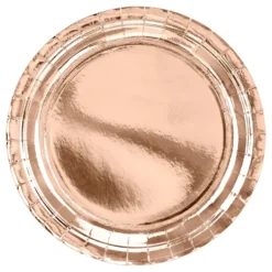 Papperstallrikar Roséguld Metallic