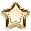 Papperstallrikar Stjärna Guld Metallic