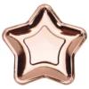 Papperstallrikar Stjärna Roséguld Metallic
