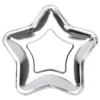 Papperstallrikar Stjärna Silver Metallic