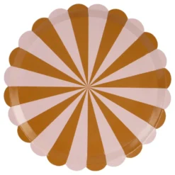 Papperstallrikar Stripes Mix