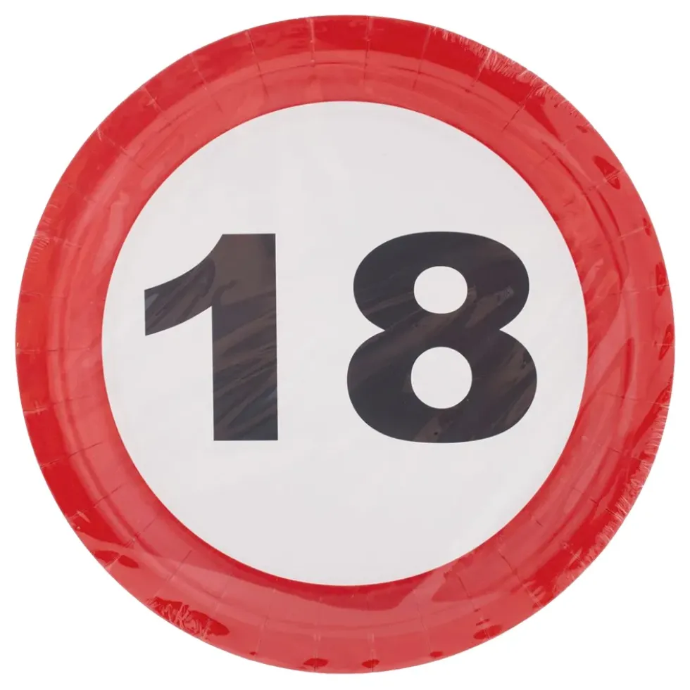Papperstallrikar Trafikskylt 18
