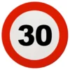 Papperstallrikar Trafikskylt 30