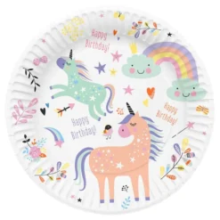 Papperstallrikar Unicorns & Rainbows