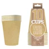 Party Cups Glitter Guld