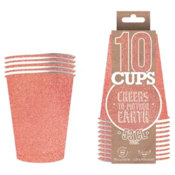 Party Cups Glitter Roséguld