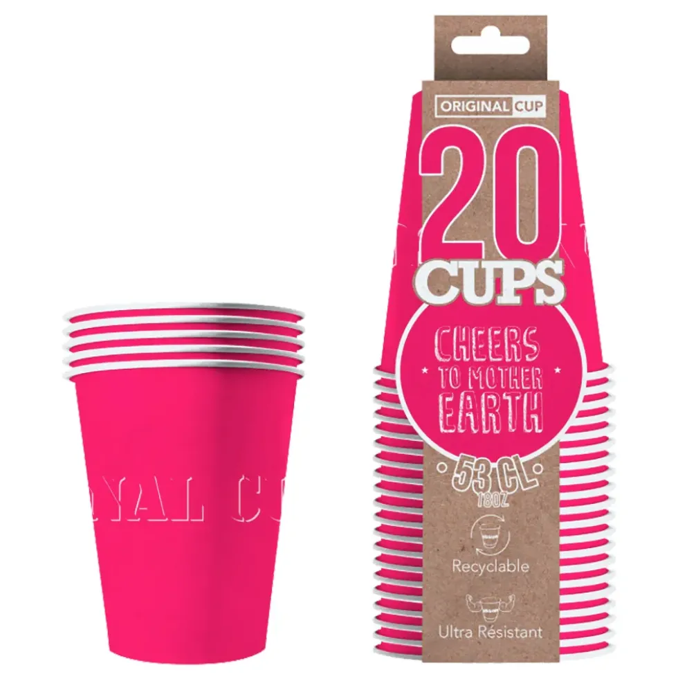Party Cups Papper Cerise