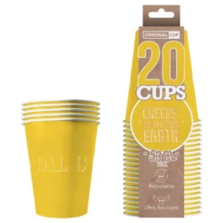 Party Cups Papper Gul