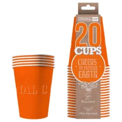 Party Cups Papper Orange
